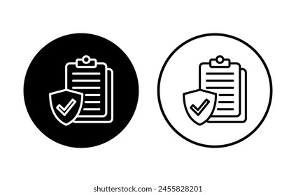 Insurance icon set. insurance symbol vector