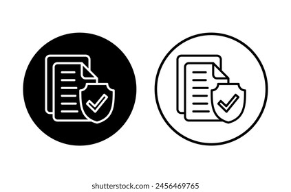 Conjunto de iconos de seguro. símbolo de seguro Vector