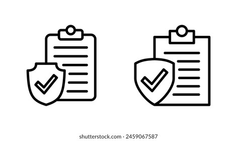 Insurance icon set. insurance symbol vector