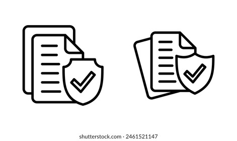 Insurance icon set. insurance symbol vector