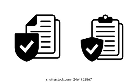 Insurance icon set. insurance symbol vector