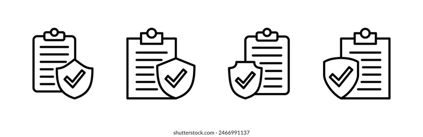 Insurance icon set. insurance symbol vector