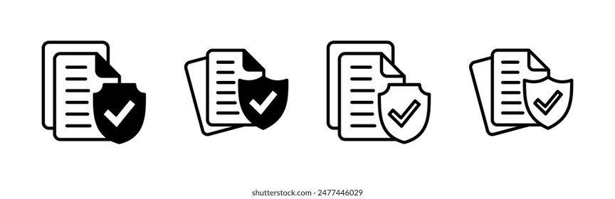 Insurance icon set. insurance symbol vector