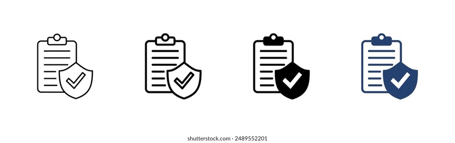 Insurance icon set. insurance symbol vector