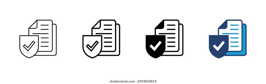 Conjunto de iconos de seguro. símbolo de seguro Vector