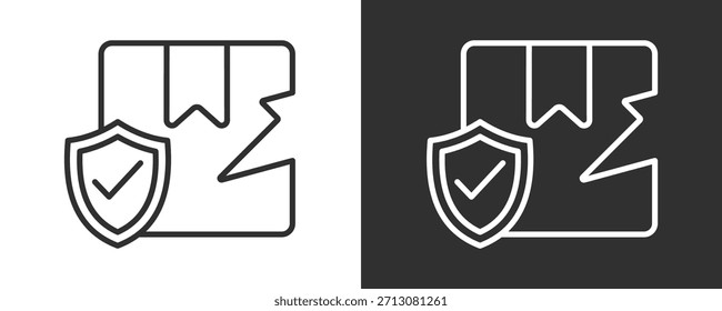 Conjunto De Iconos De Seguro Colección De Vector Aislada En Blanco Y Negro