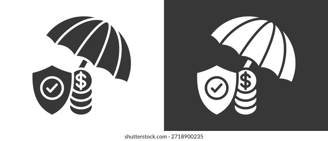 Conjunto De Iconos De Seguro Colección De Vector Aislada En Blanco Y Negro