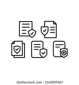 Insurance Icon Set Vector Symbol Design Illustration