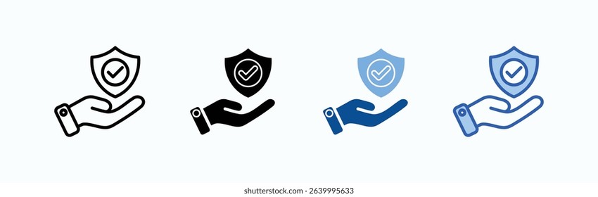 Insurance icon sheet multiple style collection isolated vector