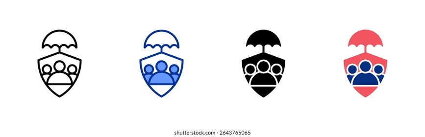 Insurance icon sheet multiple style collection