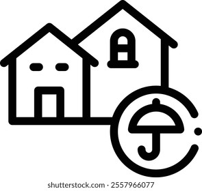 insurance icon. Thin Linear Style Design Isolated On White Background