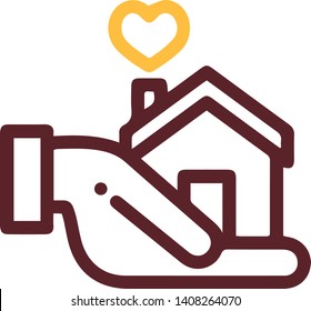 Insurance icon in trendy flat style isolated on white background