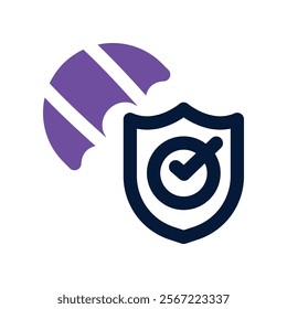 insurance icon. vector dual tone icon for your website, mobile, presentation, and logo design.