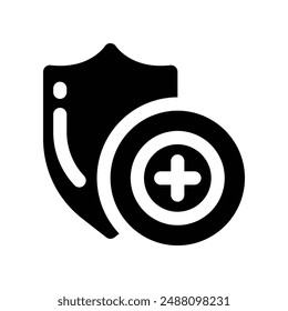 insurance icon. vector glyph icon for your website, mobile, presentation, and logo design.