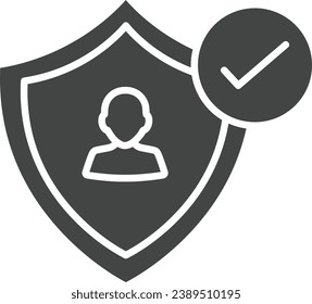 Insurance icon vector image. Suitable for mobile application web application and print media.