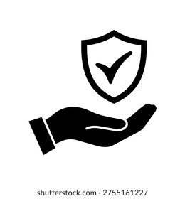Insurance icon. Vector icon isolated on white background.