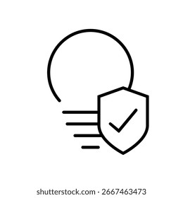 Vektorsatz für das Versicherungssymbol. Sammlung versicherungsmathematischer Illustrationszeichen. Versicherungspolice-Symbol Versicherungslogo.