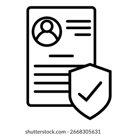 ícone de seguro vetor conjunto. coleção de sinais de ilustração atuarial. símbolo de apólice de seguro. logotipo de seguro.