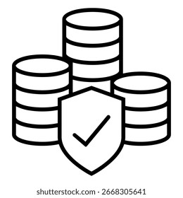 Conjunto de Vectores de iconos de seguros. colección de signos de ilustración actuarial. símbolo de póliza de seguros. logotipo de garantía.