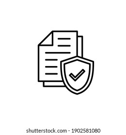 Vector de icono de seguro. vector de símbolo de seguro