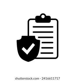 Vector de icono de seguro. vector de símbolo de seguro