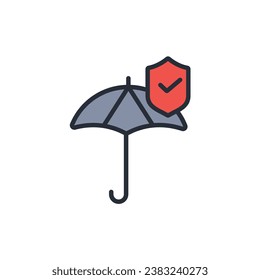 insurance icon. vector.Editable stroke.linear style sign for use web design,logo.Symbol illustration.