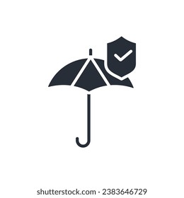 insurance icon. vector.Editable stroke.linear style sign for use web design,logo.Symbol illustration.