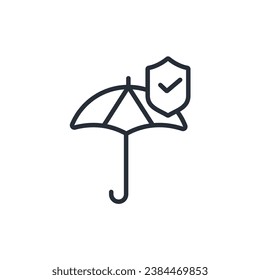 icono de seguro. vector.Curso editable.Signo de estilo lineal para uso de diseño web,logotipo.Ilustración de símbolo.