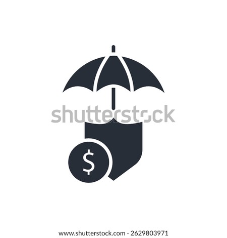 insurance icon. vector.Editable stroke.linear style sign for use web design,logo.Symbol illustration.