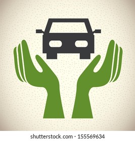 insurance icons over pattern background vector illustration 