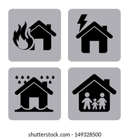 insurance icons over white background vector illustration 
