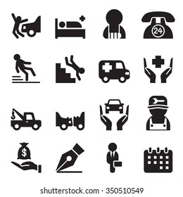 Insurance icons set