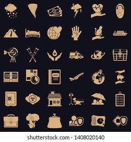 Insurance icons set. Simple style of 36 insurance vector icons for web for any design