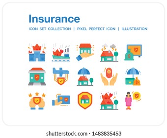 Insurance Icons Set. UI Pixel Perfect Well-crafted Vector Thin Line Icons. The illustrations are a vector.