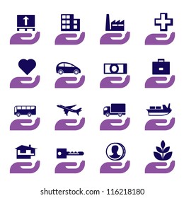 Insurance icons set - vector illustration