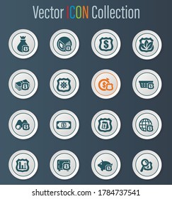 Insurance icons set for web sites and user interface