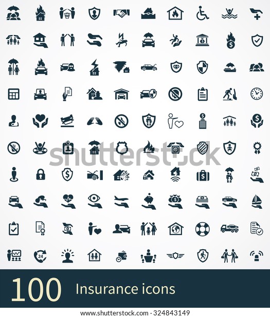 insurance Icons Vector\
set