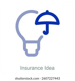 Insurance Idea and innovation icon concept