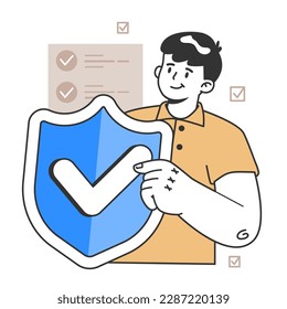 Insurance. Idea of security and protection of health and life. Healthcare and first aid. Emergencies compensation or clinic services spendings coverage. Flat vector illustration