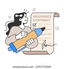 Insurance. Idea of security and protection of health and life. Healthcare and first aid. Emergencies compensation or clinic services spendings coverage. Flat vector illustration