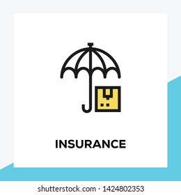 INSURANCE AND ILLUSTRATION ICON CONCEPT 