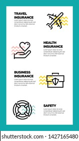 INSURANCE AND ILLUSTRATION ICON CONCEPT