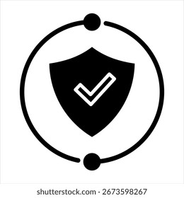 Vektorgrafik des Glyph-Symbols für die Versicherungsintegration