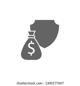 Insurance, investment protection, shield icon. Element of insurance icon. Premium quality graphic design icon. Signs and symbols collection icon for websites, web design