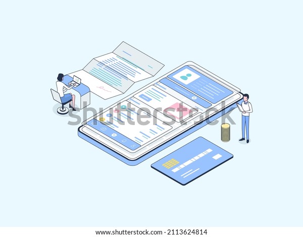 Insurance Isometric Illustration Lineal Color.\
Suitable for Mobile App, Website, Banner, Diagrams, Infographics,\
and Other Graphic\
Assets.