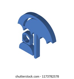 Insurance isometric left top view 3D icon