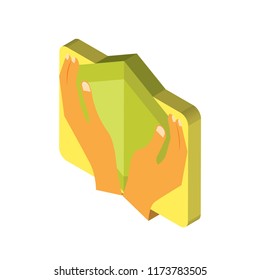 Insurance isometric left top view 3D icon