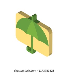 Insurance isometric left top view 3D icon