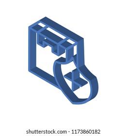 Insurance isometric left top view 3D icon