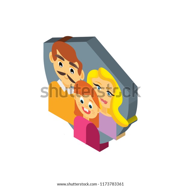 Insurance isometric left\
top view 3D icon